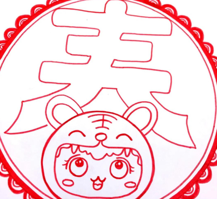 春天的剪纸贴画【春天来了手工剪贴画】