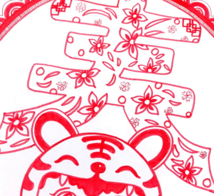 春天的剪纸贴画【春天来了手工剪贴画】