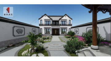 家庭庭院景观设计效果图【中式庭院设计平面图】