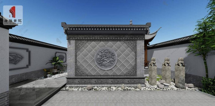 家庭庭院景观设计效果图【中式庭院设计平面图】