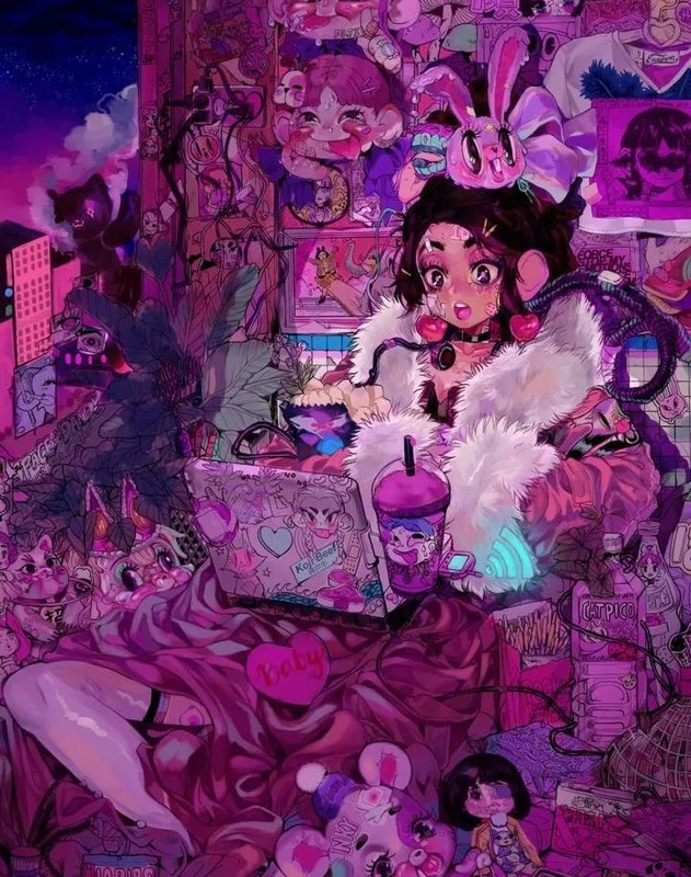 好看头像女生梦幻星空【梦幻星空彩铅画】