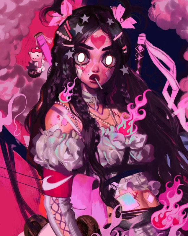 好看头像女生梦幻星空【梦幻星空彩铅画】