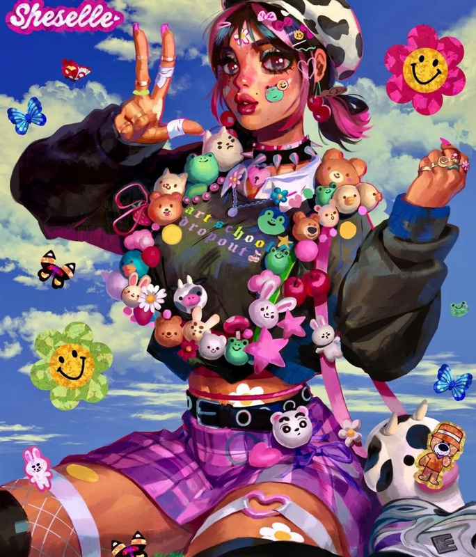 好看头像女生梦幻星空【梦幻星空彩铅画】