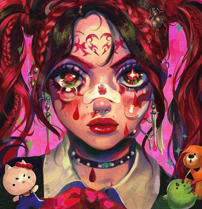 好看头像女生梦幻星空【梦幻星空彩铅画】