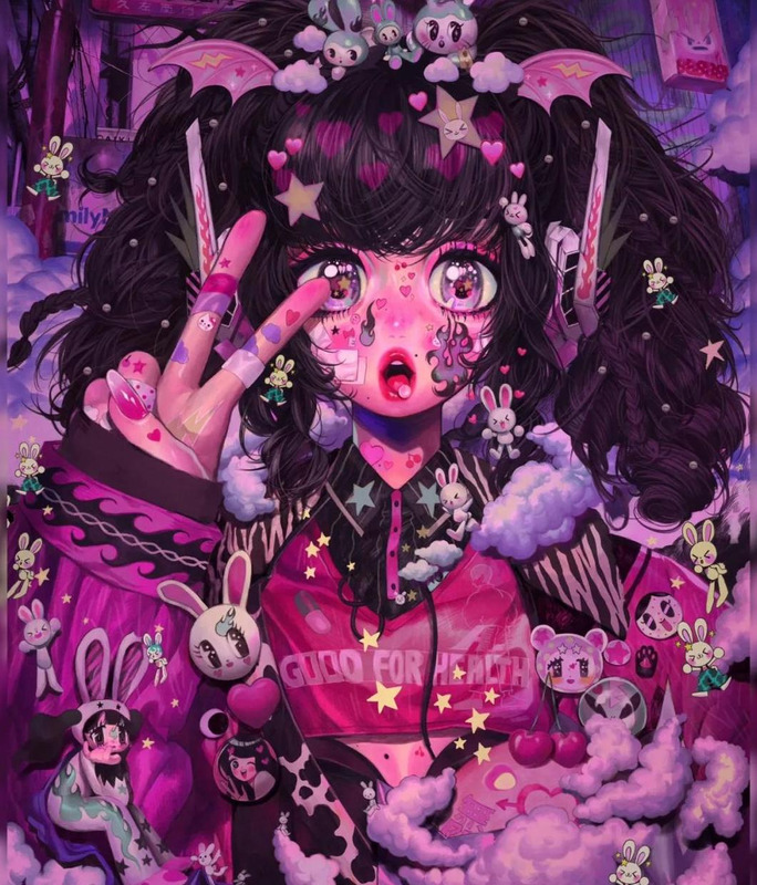 好看头像女生梦幻星空【梦幻星空彩铅画】