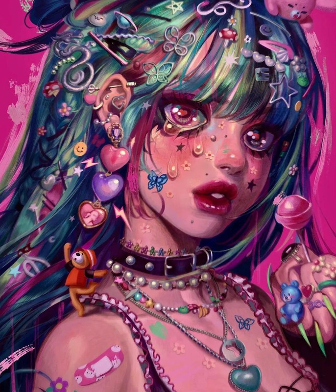 好看头像女生梦幻星空【梦幻星空彩铅画】