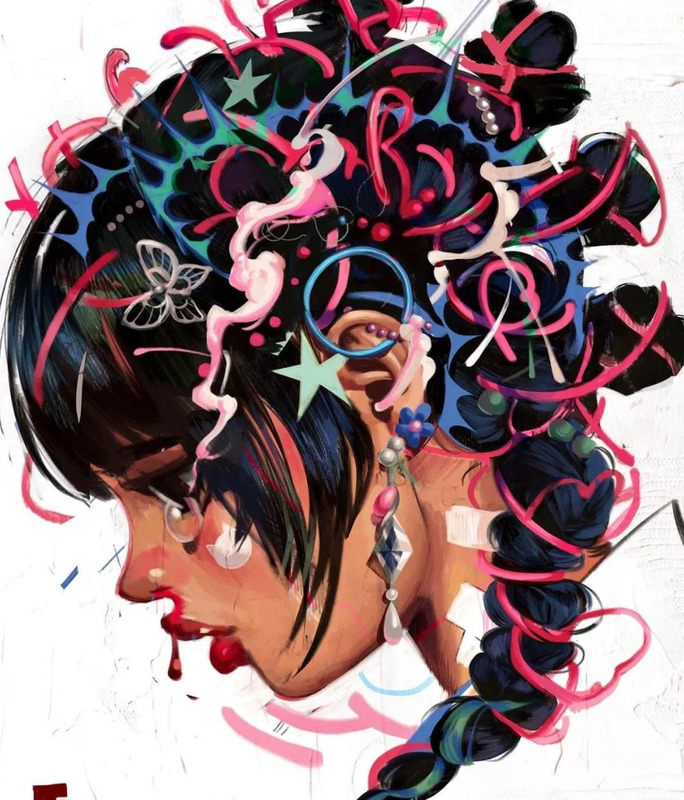 好看头像女生梦幻星空【梦幻星空彩铅画】