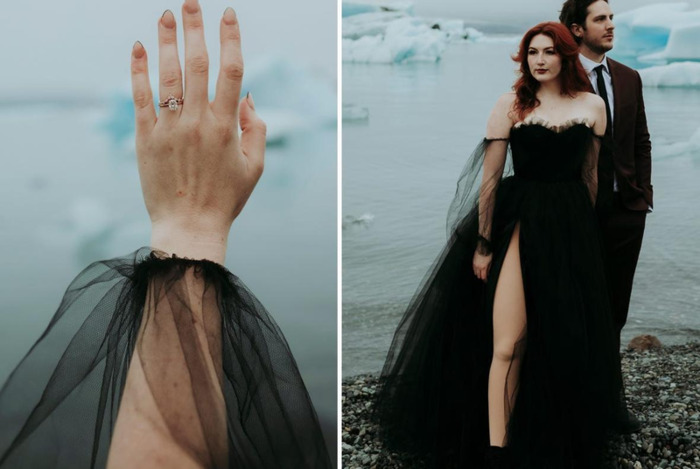 婚纱海景穿黑纱【婚纱海景照特效图】