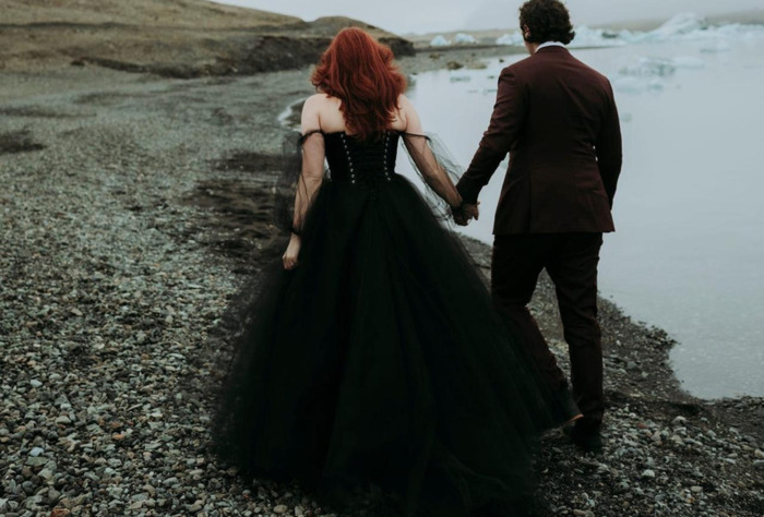 婚纱海景穿黑纱【婚纱海景照特效图】