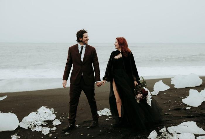 婚纱海景穿黑纱【婚纱海景照特效图】