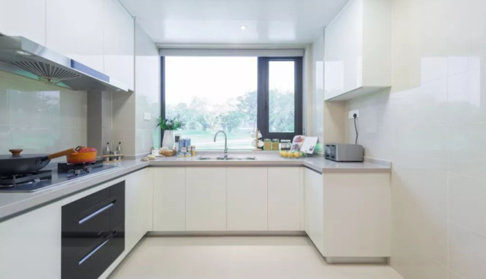 厨柜装饰设计图集L型简笔图【厨柜装饰设计图集前置过滤器上面安装洗菜盆咋安】