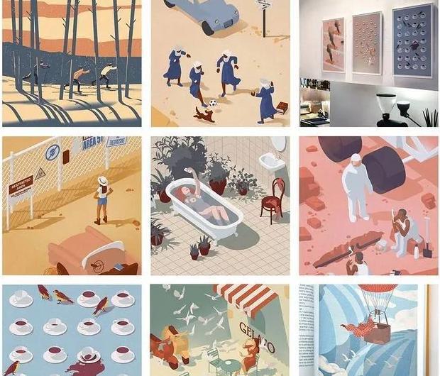 扁平插画特点【扁平插画风景】