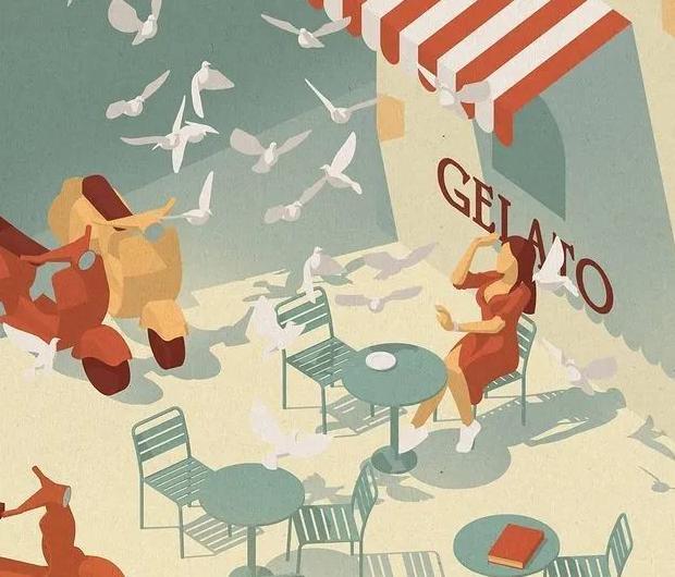 扁平插画特点【扁平插画风景】