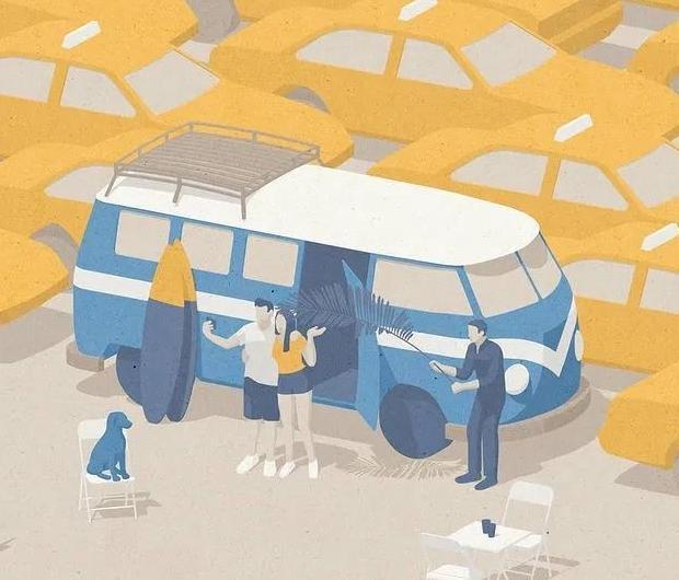 扁平插画特点【扁平插画风景】