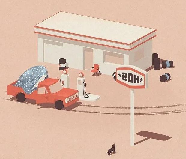 扁平插画特点【扁平插画风景】