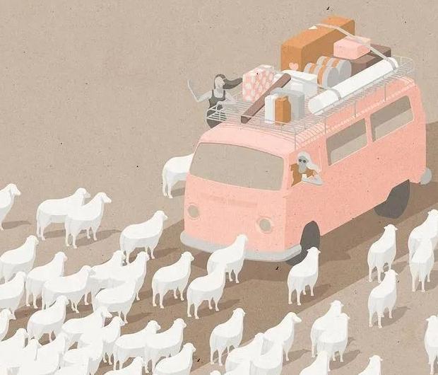 扁平插画特点【扁平插画风景】