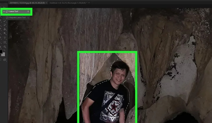 套索工具选中后,怎么去掉多余部分【套索工具怎么后退一步】