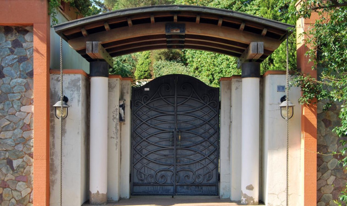 楼房左侧有电线杆青龙【大门左右都有电线杆】