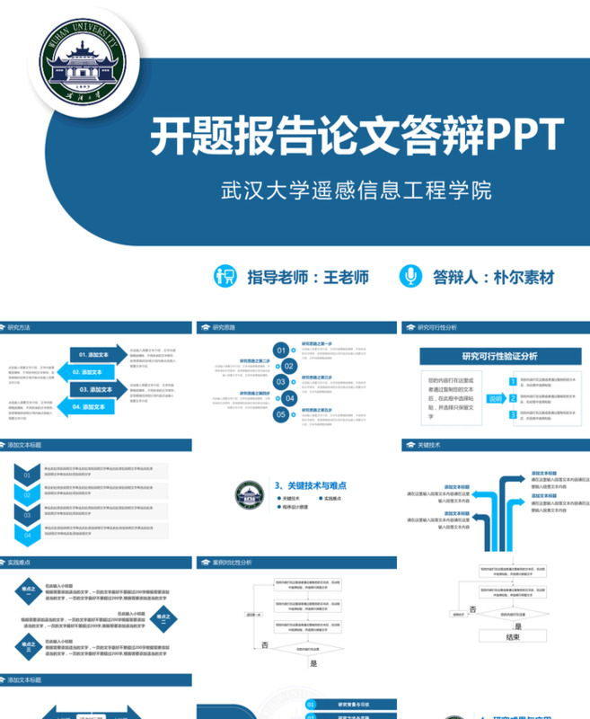 开题答辩ppt模板范文【论文开题报告答辩ppt模板】