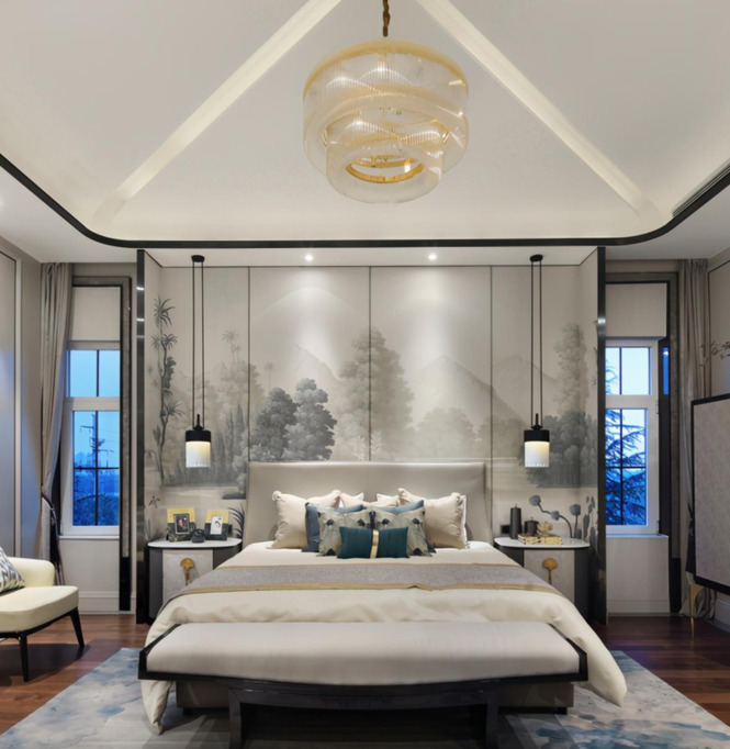 新中式装修效果图大全2020图片卧室【新中式风格卧室装修效果图2020款】