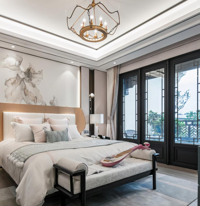 新中式装修效果图大全2020图片卧室【新中式风格卧室装修效果图2020款】