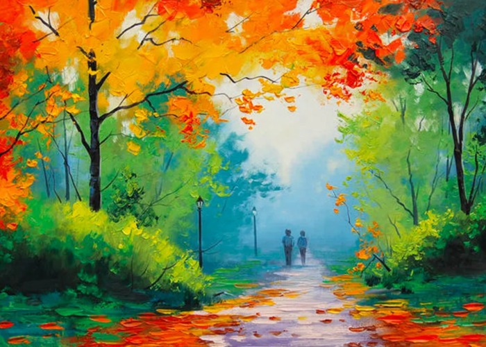 水粉画风景画【水粉画风景简单】