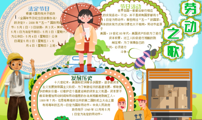 劳动小报简单又漂亮A4【劳动小报内容】