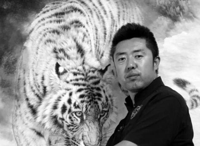 老虎线描装饰画【老虎线描图】