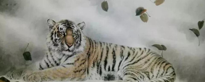 老虎线描装饰画【老虎线描图】