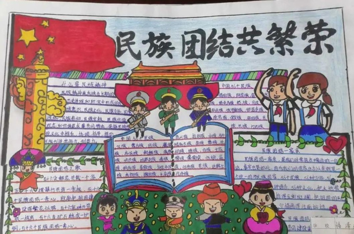 民族团结绘画简单【民族团结绘画简单又好看】
