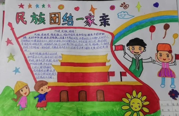民族团结绘画简单【民族团结绘画简单又好看】