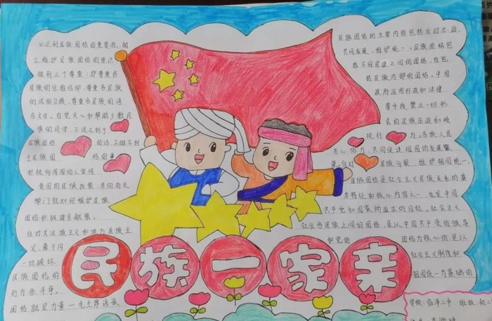 民族团结绘画简单【民族团结绘画简单又好看】