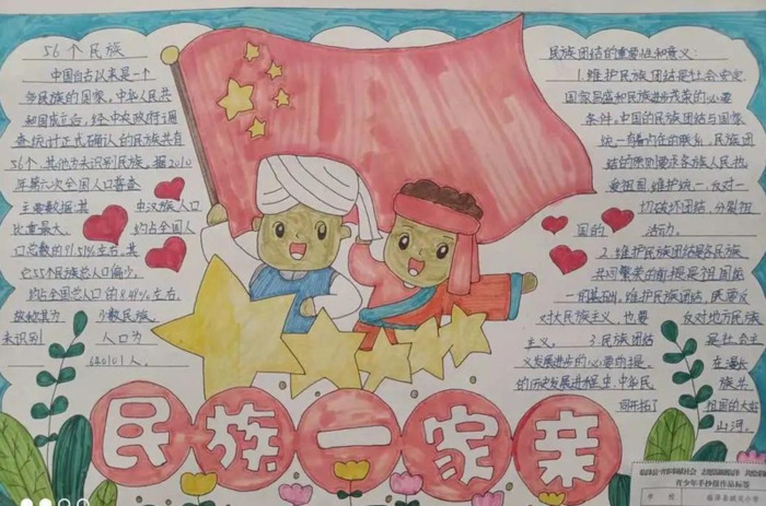 民族团结绘画简单【民族团结绘画简单又好看】