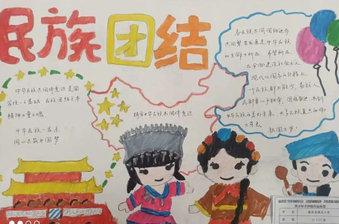 民族团结绘画简单【民族团结绘画简单又好看】