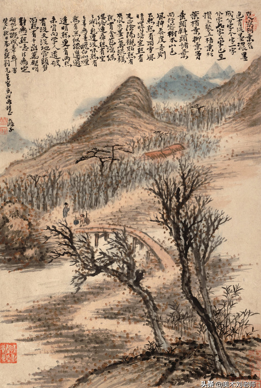 山水画题款大全集锦书法【水墨山水画题款大全】