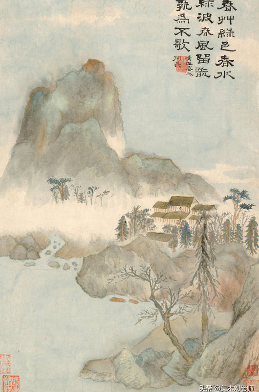 山水画题款大全集锦书法【水墨山水画题款大全】