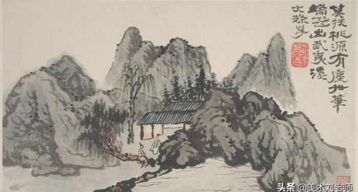 山水画题款大全集锦书法【水墨山水画题款大全】