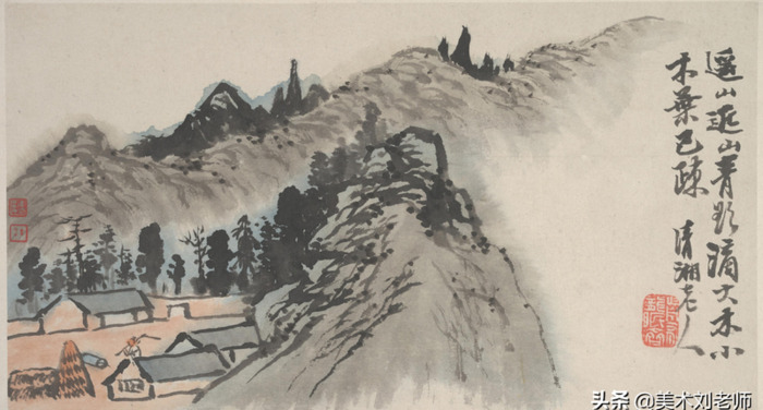 山水画题款大全集锦书法【水墨山水画题款大全】