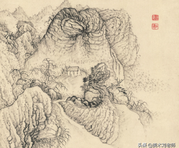 山水画题款大全集锦书法【水墨山水画题款大全】