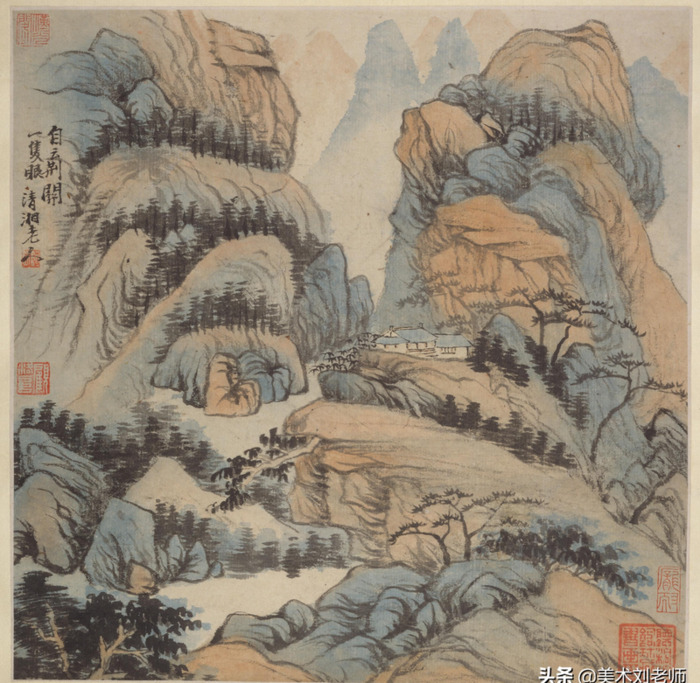 山水画题款大全集锦书法【水墨山水画题款大全】