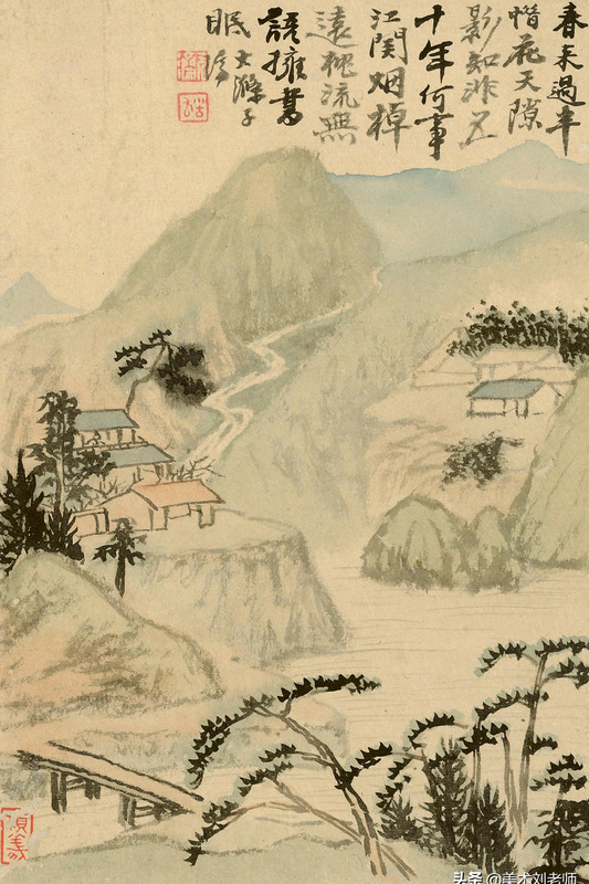 山水画题款大全集锦书法【水墨山水画题款大全】