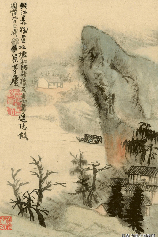 山水画题款大全集锦书法【水墨山水画题款大全】