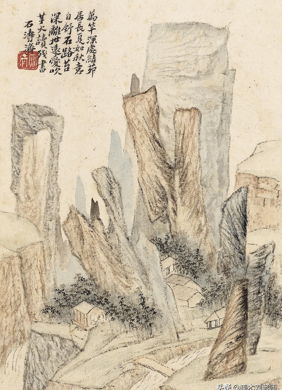 山水画题款大全集锦书法【水墨山水画题款大全】