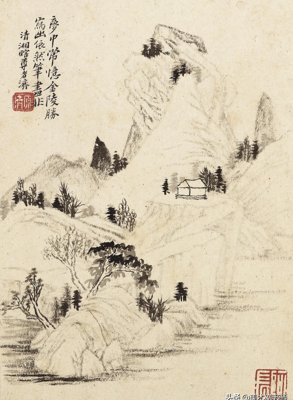 山水画题款大全集锦书法【水墨山水画题款大全】