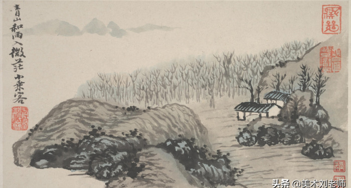 山水画题款大全集锦书法【水墨山水画题款大全】