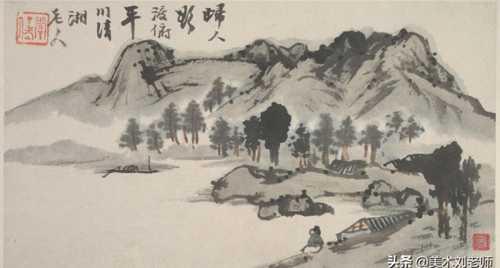 山水画题款大全集锦书法【水墨山水画题款大全】