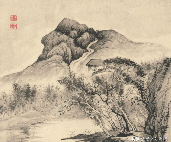 山水画题款大全集锦书法【水墨山水画题款大全】