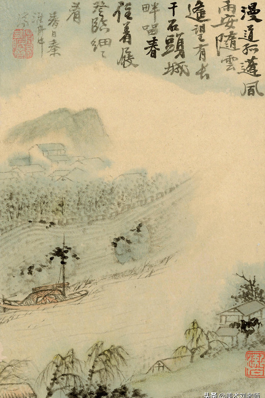 山水画题款大全集锦书法【水墨山水画题款大全】