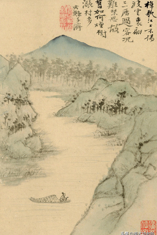 山水画题款大全集锦书法【水墨山水画题款大全】