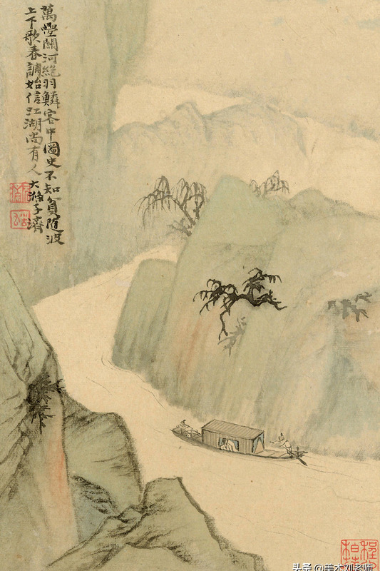 山水画题款大全集锦书法【水墨山水画题款大全】